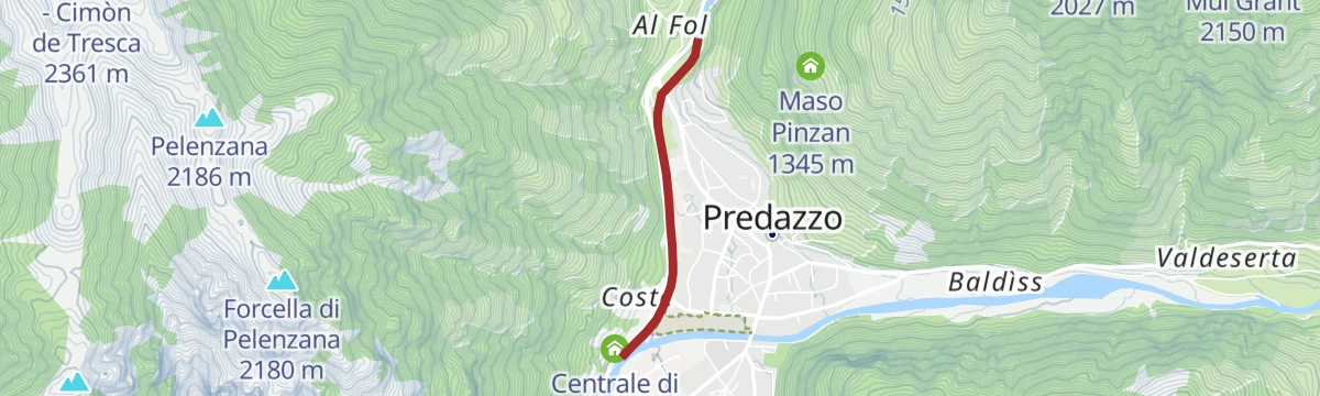 Route map: Torrente Avisio ZT